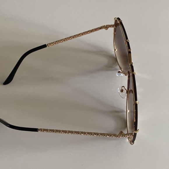 New gold tone driving oversized designer men women big frame luxury sunglasses - Picture 3 of 5